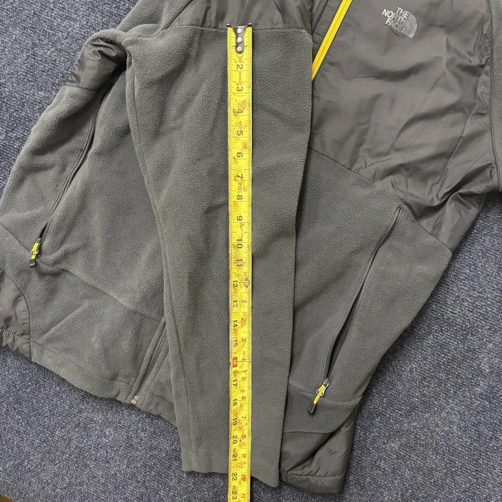 The North Face‎ Jacket Mens Large Gray Fleece Full Zip Chest Pocket Hiking